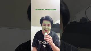 Defying Gravity ft my green clay mask lol 💚🎶 defyinggravity wicked elphaba cover [upl. by Senecal252]