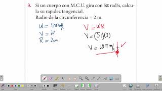 MOVIMIENTO CIRCUNFERENCIAL  EJERCICIOS [upl. by Tema]