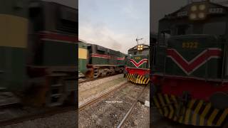 Non Stop Rehman Baba Train Single Line Crossing With Pakistan Express railway train shortsviral [upl. by Raseac]