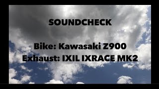 Soundcheck Kawasaki Z900 Exhaust Ixil Ixrace MK2 [upl. by Glynda]