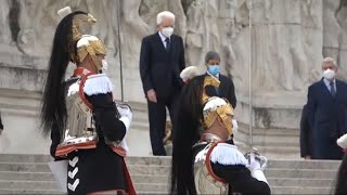 Celebrazioni del 4 novembre Mattarella allAltare della Patria [upl. by Ajiak459]