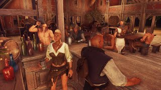 Conan Exiles  quotArms Rest quot Tavern mix of new Aesir and Khitan fully decorated Xbox no mods [upl. by Norga]