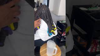 How to do knotless braids with curly ends [upl. by Edita]