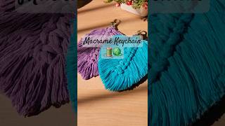 Day  2 of Macramè  Macramè Keychain 🧵🧶🪡 shorts youtubeshorts macrame diy ytshorts [upl. by Yemane]