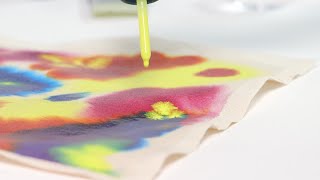 How To Create Diffused Stain Effects With Inks On Raw Canvas  Liquitex [upl. by Aes]