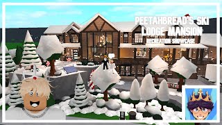 My Recreation of PeetahBreads Ski Lodge Mansion Showcase in Bloxburg [upl. by Ainesell]