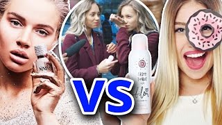 BILOU VS SHIRIN DAVID Parfum l LISA amp LENA TESTEN l mit Andrea Russett Ricky Dillon und jennxpenn [upl. by Llehcim]