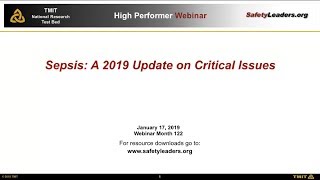 Webinar  Sepsis A 2019 Update on Critical Issues [upl. by Adara]