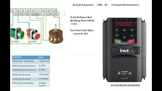 INVT GD200A Basic Parameter3 Wire Start Stop  INVT Drive 3 Wire प्रोग्रामिंग कैसे करते है [upl. by Makell]