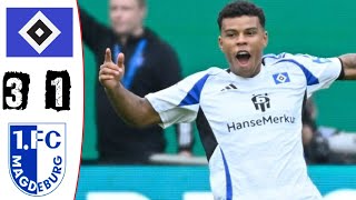 HSV  1 FC Magdeburg 31 Highlights  2 Bundesliga  20242025 [upl. by Maxie]