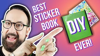 Make Your Own DIY Sticker Book  Making My 4th Sticker Book [upl. by Iclehc]