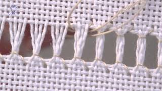 Learn How To Ladder Hem Stitch over 4 Threads [upl. by Aicinoid781]