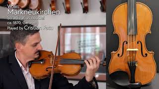 Markneukirchen Strad model violin c 1870 GERMANY  Cristian Fatu  at the Metzler Violin Shop [upl. by Chernow]