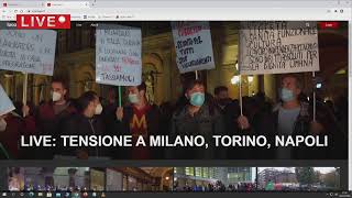 Emergenza Covid Tensioni a Milano Napoli e Torino Proteste contro le chiusure [upl. by Carlstrom]