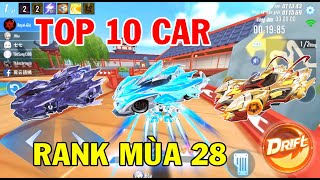 ZingSpeed Mobile  Top 10 Xe Đua Mạnh Nhất  Rank Mùa 28 [upl. by Nymzaj]