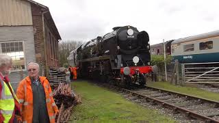 35028 Clan Line on The Sherborne Christmas Carol The Railway Touring Company at Yeovil Railway C [upl. by Sears498]