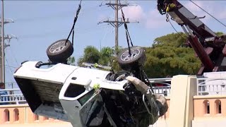 Watch video Good Samaritan saves man after driving pickup truck into Cape Coral [upl. by Messere]