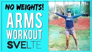 How to Tone Arms Without Weights  Amazing Arm Workout [upl. by Onder]