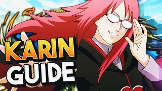 How To Play Karin Character Guide Naruto x Boruto Storm Connections [upl. by Perkin]