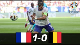 FRANCIA SIN BRILLO VENCE A BELGICA  1  0   EUROCOPA 2024 [upl. by Audres]