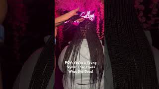 Smedium Knotless Braids  Waist Length cleanparts knotlessbraids hairstylist aurorahairlab [upl. by Sairtemed]