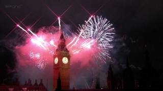 London Fireworks 2012 in full HD  New Year Live  BBC One [upl. by Ranchod]