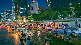 Seoul Night Walk From Dongguk University to City Hall  Walking Tour 4K HDR [upl. by Oyr]