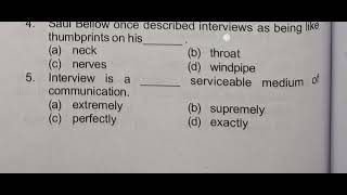 The Interview  MCQ  12th Literature [upl. by Hardan]