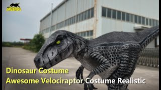 Super Awesome Velociraptor Costume Realistic For Sale  Dinosaur Costume [upl. by Bast587]