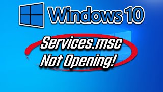 FIX Cannot Open servicesmsc How to Fix Services Not Opening  Responding Windows 10 [upl. by Klump105]