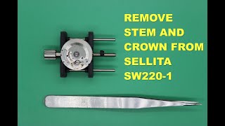 HOW TO RELEASE STEM AND CROWN SELLITA SW 2201 [upl. by Atiuqad]