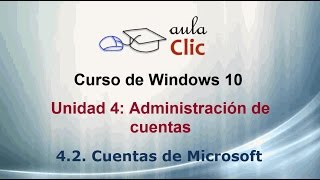 Curso de Windows 10 42 Cuentas de Microsoft [upl. by Gussman]