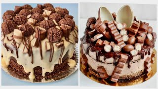 Chocolate drip cake decorating  Chocolate drip cake recipe  cake recipe  cake compilations  drip [upl. by Wieren]