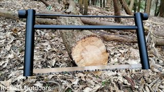 Collapsible buck saw  Bushcraft saw  lunch in the pine woods [upl. by Odetta450]