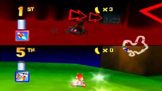 Diddy Kong Racing  Future Fun Land  Darkmoon Caverns Silver Coin Challenge [upl. by Aerda]