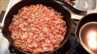 Bacon The first thing to cook in new or restored cast iron pans Probably the best thing to cook [upl. by Korie]