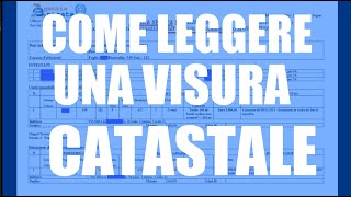 COMPRARE CASA  Devi saper leggere una visura catastale [upl. by Nimoynib]