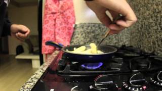 The Drunk Cooking Guy How to make banana flambé [upl. by Bannon]