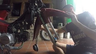 Como reparar barrales de tu moto 110HONDA WAVE NF 100 [upl. by Boyse795]