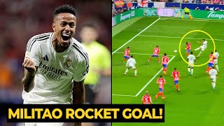 Eder Militao scored crazy ROCKET GOAL against Atletico de Madrid  Football News Today [upl. by Okubo263]