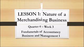 ACCOUNTING FOR MERCHANDISING BUSINESS [upl. by Soinski172]