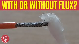 Tinning a Wire With or Without Flux [upl. by Nerval111]