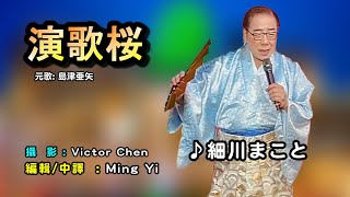 演歌桜中譯 細川まこと江慶富翻唱Cover原唱 島津亜矢鉅星匯國際宴會廰 MingYi  歌詞翻譯義勇家族 台灣新日歌謠舞踊協會20241117 [upl. by Urban]