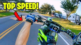 TOP SPEED ON NEW THUMPSTAR 250 DIRT BIKE [upl. by Weinstein]