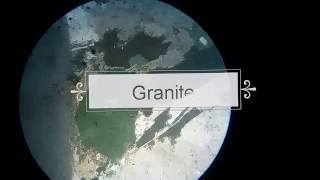 Granite in thin section under microscope [upl. by Oirottiv288]