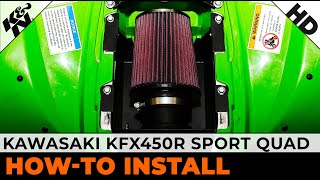 Kawasaki KFX450R Sport Quad 631124 Air Intake Installation [upl. by Yordan]