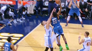 Andrew Wiggins POSTER Dunk vs the Nuggets  021517 [upl. by Samtsirhc794]