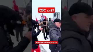 CBC Caught Lying and Deceiving Canadians TruckersForFreedom TruckerConvoy Shorts [upl. by Aitetel152]