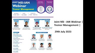 Joint NSI  IAN Webinar  Tremor Management  29th July 2023 [upl. by Assirok]