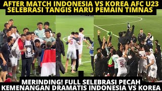 MERINDING PEMAIN SUPORTER TIMNAS NANGIS SEMUAFULL SELEBRASI KEMENANGAN DRAMATIS INDONESIA VS KOREA [upl. by Sherrard]